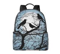 BWPDPXFJ Black Crow Birds -Print Urban Commuter Stylish Lightweight Backpack For Travel & School, Versatile Daypack For Women With Padded Straps.