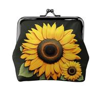 BWPDPXFJ Blooming Sunflower -Print Travel Coin Purse with Wrist Strap, RFID Blocking & TSA Approved Compact Wallet for Swimming, Beach, Gift Set for Women.