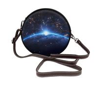 BWPDPXFJ Blue Constellation Galaxy -Print Elegant Waterproof Leather Shoulder Bag For Women - Detachable Strap, Compact Tote, Ideal For Work, Travel & Everyday Use.