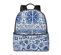 BWPDPXFJ Blue Polynesian Maori Tribal Pattern -Print Urban Commuter Stylish Lightweight Backpack For Travel & School, Versatile Daypack For Women With Padded Straps.