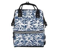 BWPDPXFJ Blue Polynesian Maori Tribal Print -Print Large Capacity Multi-Function Backpack Water-Resistant With Compartments For Hiking Travel Everyday Adults.