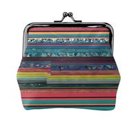 BWPDPXFJ Ethnic Geometric Pattern -Print Travel Coin Purse with Wrist Strap, RFID Blocking & TSA Approved Compact Wallet for Swimming, Beach, Gift Set for Women.