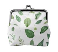 BWPDPXFJ Eucalyptus Leaves -Print Travel Coin Purse with Wrist Strap, RFID Blocking & TSA Approved Compact Wallet for Swimming, Beach, Gift Set for Women.