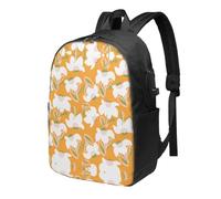 BWPDPXFJ flower coloring pattern -Print 17-Inch Laptop Backpack For Students & Commuters, Water-Resistant Polyester, Lightweight Ergonomic Hiking & Travel Backpack With Laptop Sleeve.