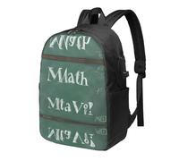 BWPDPXFJ Formulas Shapes Theory Math Lesson -Print 17-Inch Laptop Backpack For Students & Commuters, Water-Resistant Polyester, Lightweight Ergonomic Hiking & Travel Backpack With Laptop Sleeve.