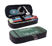 BWPDPXFJ Formulas Shapes Theory Math Lesson -Print Personalized Leather Pencil Case for Students, Compact Stylish Organizer with Zipper Closure Pouch.