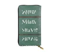 BWPDPXFJ Formulas Shapes Theory Math Lesson -Print Slim Leather Wallet with Zipper, 12 Card Slots & Coin Pocket, Luxury Compact Wallet for Travel, Professional Use, Gift Ideas for Her & Him.