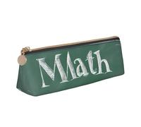BWPDPXFJ Formulas Shapes Theory Math Lesson -Print Triangular Leather Pencil Case - Eco-Friendly Crossgrain Organizer W/Premium Zipper for School, Office & Travel