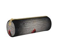 BWPDPXFJ Graffiti Colorful Brick -Print Eco-Friendly Leather Pencil Case/Zipper - Compact Cylinder Organizer for School, Office & Travel