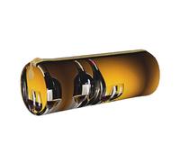 BWPDPXFJ Grapes Wine Bottles and Drink -Print Eco-Friendly Leather Pencil Case/Zipper - Compact Cylinder Organizer for School, Office & Travel
