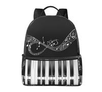 BWPDPXFJ Guitar Piano Pattern -Print Urban Commuter Stylish Lightweight Backpack For Travel & School, Versatile Daypack For Women With Padded Straps.