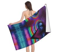 BWPDPXFJ Holographic Dreams -Print Ultra-Fine Microfiber Bath Towel, 80 X 130 cm Highly Absorbent Quick-Dry, Pool, Spa, Gym, Soft For Adults.