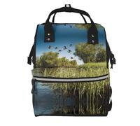 BWPDPXFJ Hunting Flying Wild -Print Large Capacity Multi-Function Backpack Water-Resistant With Compartments For Hiking Travel Everyday Adults.