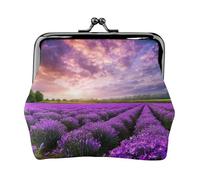 BWPDPXFJ Lavender Fields -Print Travel Coin Purse with Wrist Strap, RFID Blocking & TSA Approved Compact Wallet for Swimming, Beach, Gift Set for Women.