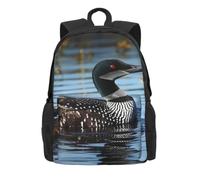 BWPDPXFJ Loon Birds -Print 30L Travel Backpack Casual Hiking Daypack With Laptop Sleeve For University Commute & Outdoor Use.