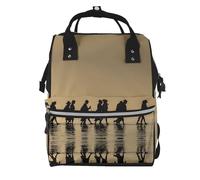 BWPDPXFJ Many Zombie -Print Large Capacity Multi-Function Backpack Water-Resistant With Compartments For Hiking Travel Everyday Adults.