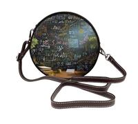BWPDPXFJ Math Formula -Print Elegant Waterproof Leather Shoulder Bag For Women - Detachable Strap, Compact Tote, Ideal For Work, Travel & Everyday Use.