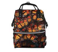 BWPDPXFJ Monarch butterflies -Print Large Capacity Multi-Function Backpack Water-Resistant With Compartments For Hiking Travel Everyday Adults.