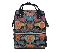 BWPDPXFJ Native Patterns -Print Large Capacity Multi-Function Backpack Water-Resistant With Compartments For Hiking Travel Everyday Adults.