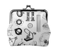 BWPDPXFJ Physics Print -Print Travel Coin Purse with Wrist Strap, RFID Blocking & TSA Approved Compact Wallet for Swimming, Beach, Gift Set for Women.