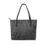 BWPDPXFJ Physics Printing -Print Waterproof Work Tote For Women Lightweight Synthetic Leather Professional Laptop Bag With Compartments Office Travel.