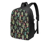 BWPDPXFJ Plant Print -Print 17-Inch Laptop Backpack For Students & Commuters, Water-Resistant Polyester, Lightweight Ergonomic Hiking & Travel Backpack With Laptop Sleeve.