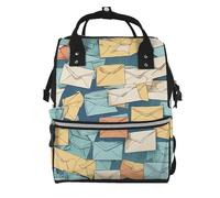 BWPDPXFJ Postal Stationery -Print Large Capacity Multi-Function Backpack Water-Resistant With Compartments For Hiking Travel Everyday Adults.
