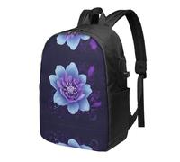 BWPDPXFJ Rectangle Mandala -Print 17-Inch Laptop Backpack For Students & Commuters, Water-Resistant Polyester, Lightweight Ergonomic Hiking & Travel Backpack With Laptop Sleeve.