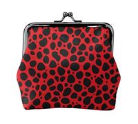 BWPDPXFJ Red Leopard Pattern -Print Travel Coin Purse with Wrist Strap, RFID Blocking & TSA Approved Compact Wallet for Swimming, Beach, Gift Set for Women.