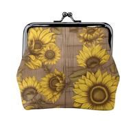 BWPDPXFJ Sunflower Printed -Print Travel Coin Purse with Wrist Strap, RFID Blocking & TSA Approved Compact Wallet for Swimming, Beach, Gift Set for Women.