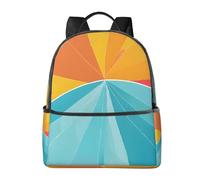 BWPDPXFJ Sunset and Sunrise with Sea Waves -Print Urban Commuter Stylish Lightweight Backpack For Travel & School, Versatile Daypack For Women With Padded Straps.