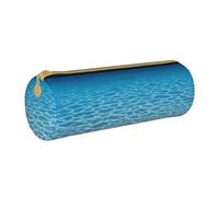 BWPDPXFJ Tranquil Underwater Scenery -Print Eco-Friendly Leather Pencil Case/Zipper - Compact Cylinder Organizer for School, Office & Travel
