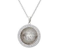 BWQMNT Alloy Diamond Necklaces Music Note Wall Printed Round Necklace Applicable to Birthday,mother's Day Gifts, One size, Zinc, Diamond