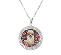 BWQMNT Alloy Diamond Necklaces Native American Dream Catcher Printed Round Necklace Applicable to Birthday,mother's Day Gifts, One size, Zinc, Diamond