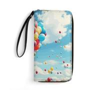BWQMNT Durable And Portable Colorful Flower Skulls Printed Leather Wallet: Perfect for Storing Cards, Cash And An On-the-go Lifestyle, It Is An Ideal Holiday Gift to Organize Your Essentials, Colorful