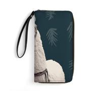 BWQMNT Durable And Portable Colorful Flower Skulls Printed Leather Wallet: Perfect for Storing Cards, Cash And An On-the-go Lifestyle, It Is An Ideal Holiday Gift to Organize Your Essentials, Alpaca