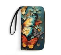 BWQMNT Durable And Portable Colorful Flower Skulls Printed Leather Wallet: Perfect for Storing Cards, Cash And An On-the-go Lifestyle, It Is An Ideal Holiday Gift to Organize Your Essentials