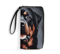 BWQMNT Durable And Portable Cool Rottweiler Dog Art Printed Leather Wallet: Perfect for Storing Cards, Cash And An On-the-go Lifestyle, It Is An Ideal Holiday Gift to Organize Your Essentials