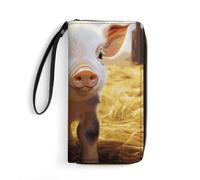 BWQMNT Durable And Portable Cute Giraffe Flowers Printed Leather Wallet: Perfect for Storing Cards, Cash And An On-the-go Lifestyle, It Is An Ideal Holiday Gift to Organize Your Essentials, Cute Farm