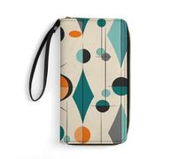 BWQMNT Durable And Portable Mexican Folk Art Boho Printed Leather Wallet: Perfect for Storing Cards, Cash And An On-the-go Lifestyle, It Is An Ideal Holiday Gift to Organize Your Essentials, Mid