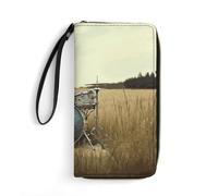 BWQMNT Durable And Portable Mexican Folk Art Boho Printed Leather Wallet: Perfect for Storing Cards, Cash And An On-the-go Lifestyle, It Is An Ideal Holiday Gift to Organize Your Essentials, Music