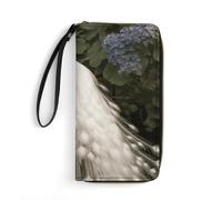 BWQMNT Durable And Portable Mexican Folk Art Boho Printed Leather Wallet: Perfect for Storing Cards, Cash And An On-the-go Lifestyle, It Is An Ideal Holiday Gift to Organize Your Essentials, White