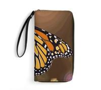 BWQMNT Durable And Portable Ocean at Warm Twilight Printed Leather Wallet: Perfect for Storing Cards, Cash And An On-the-go Lifestyle, It Is An Ideal Holiday Gift to Organize Your Essentials, Monarch