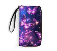 BWQMNT Durable And Portable Palm Trees Ocean Waves Sunset Printed Leather Wallet: Perfect for Storing Cards, Cash And An On-the-go Lifestyle, It Is An Ideal Holiday Gift to Organize Your Essentials