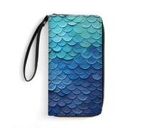 BWQMNT Durable And Portable Sea Lighthouse Sandbeach Printed Leather Wallet: Perfect for Storing Cards, Cash And An On-the-go Lifestyle, It Is An Ideal Holiday Gift to Organize Your Essentials, Blue