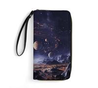 BWQMNT Durable And Portable Sea Lighthouse Sandbeach Printed Leather Wallet: Perfect for Storing Cards, Cash And An On-the-go Lifestyle, It Is An Ideal Holiday Gift to Organize Your Essentials, Outer