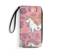 BWQMNT Durable And Portable Yellow Leaves Chicken Printed Leather Wallet: Perfect for Storing Cards, Cash And An On-the-go Lifestyle, It Is An Ideal Holiday Gift to Organize Your Essentials, Unicorns