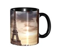 BWQMNT - Paris Eiffel Tower Romantic Coffee Mug, Porcelain Coffee Mug with Handle, Ceramic Tea Cup for Women Men, Travel Mugs, Latte Coffee Mug for Office
