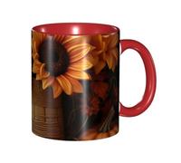 BWQMNT - Pumpkin and Sunflower Coffee Mug, 11oz Porcelain Coffee Mug with Handle, Ceramic Tea Cup for Women Men, Travel Mugs, Latte Coffee Mug for Office and Home