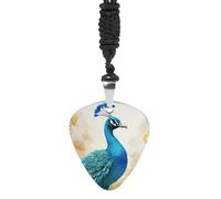 BWQMNT Retro Guitar Pick Pendant Black White Glitter Printed Necklace: An Ideal Gift for Mom And Partner That Lasts And Is Stylish
